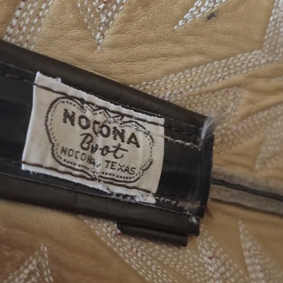 Nocona Men's Western Boots Lizard Leather Brown Cowboy Size 8D Made In USA - Picture 12 of 16